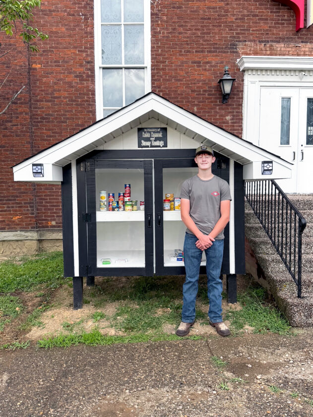 Eagle Scout builds blessing box for village